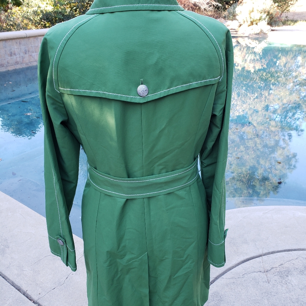 Ann Taylor Green Trench Coat - Picture 2 of 2